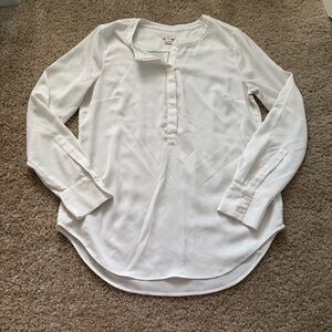 J. Crew White Button Down Blouse